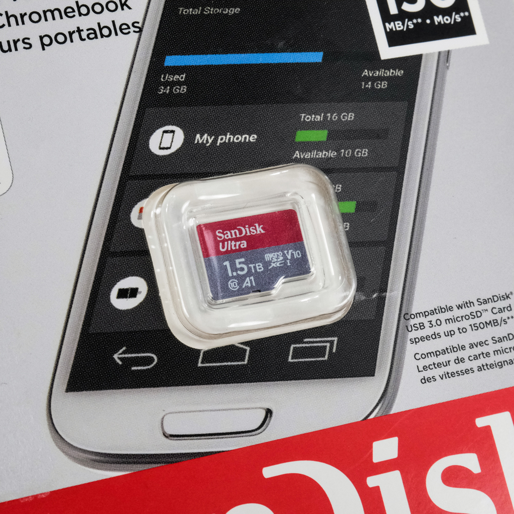 SanDisk Ultra microSDXC Card UHS-I Class 10 A1 150MB/s 1.5TB - SDSQUAC-1T50-GN6MN