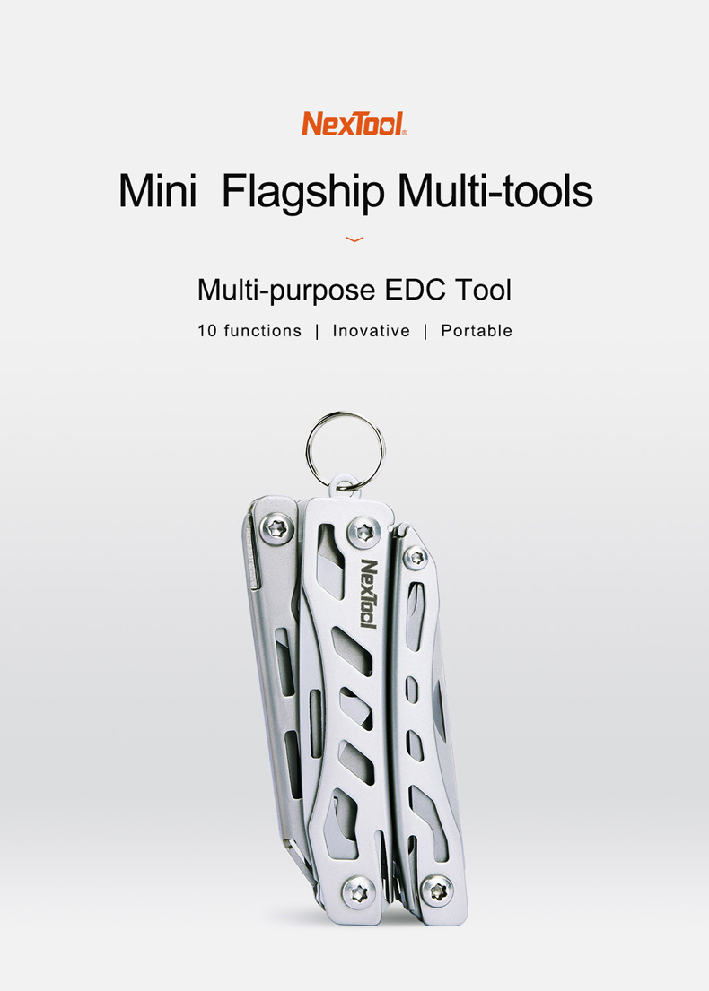 NexTool Pisau Lipat Multifungsi 10in1 Mini Knife Tool - NE20146