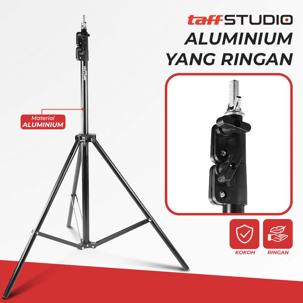 TaffSTUDIO Bracket Stand Backdrop Foto Studio Aluminium 190x300cm - BS-300