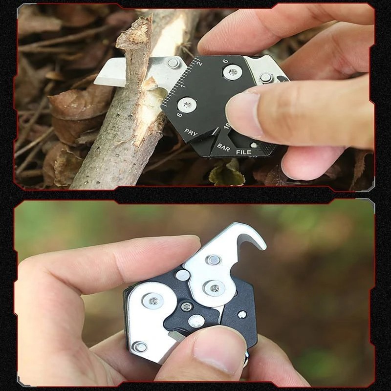 HILIXUN Gantungan EDC Pisau Obeng Mini Multitool Heaxagonal Keychain - H18