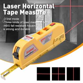 XIMIJI Laser Level 4in1 Crossline Waterpass Ruler Tape Measure 2.5M - AG13