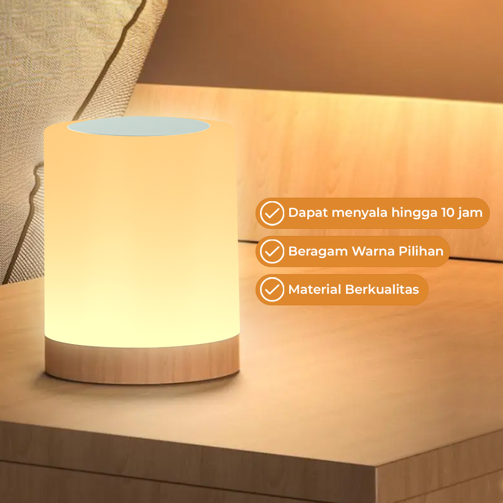 Lampu Tidur LED Touch Light RGB USB Rechargeable 5V - LYQ