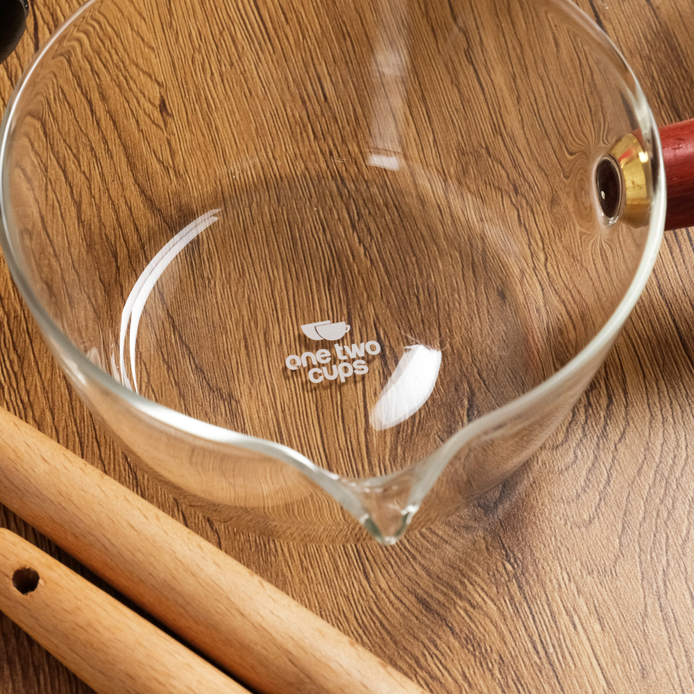 One Two Cups Panci Kaca Glass Cooking Pot Borosilicate Tahan Panas Api - KC007