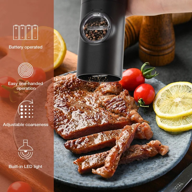 Winereco Alat Penggiling Biji Lada Elektrik Spices Pepper Mill Grinder - KYMQ-14