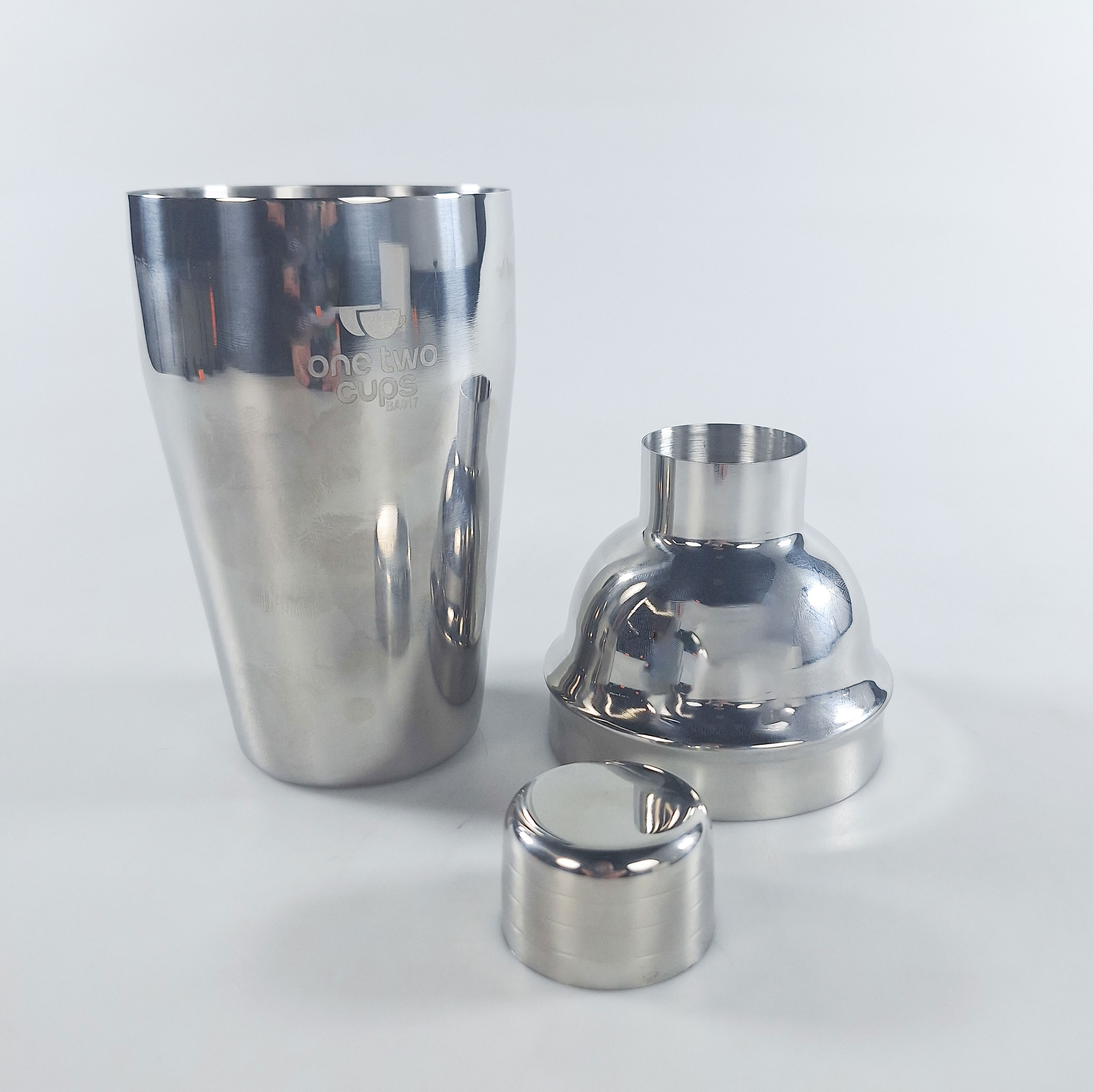 One Two Cups 5in1 Bartender Cobbler Cocktail Shaker Set 550ml - BA017