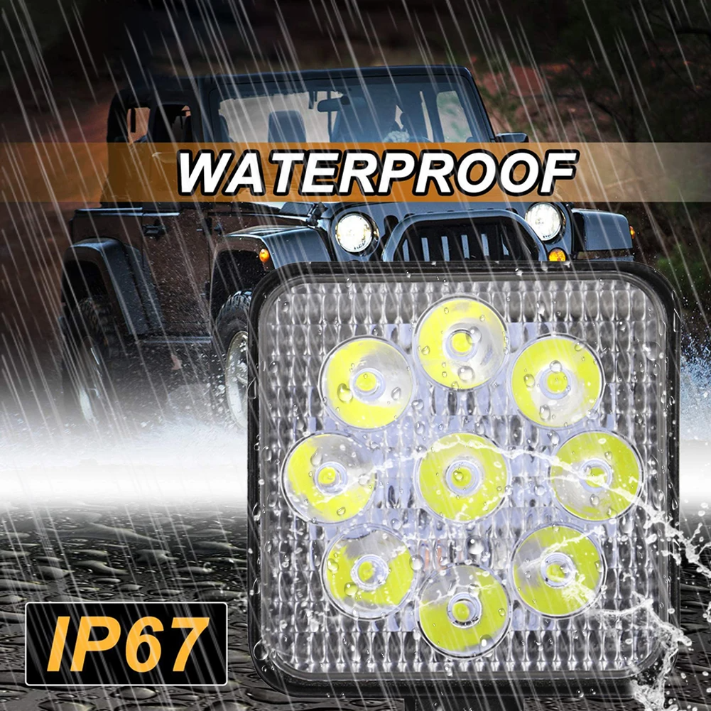 DXZ Lampu Sorot Tembak Mobil LED Floodlight Cool White 6000K IP67 27W - DX9