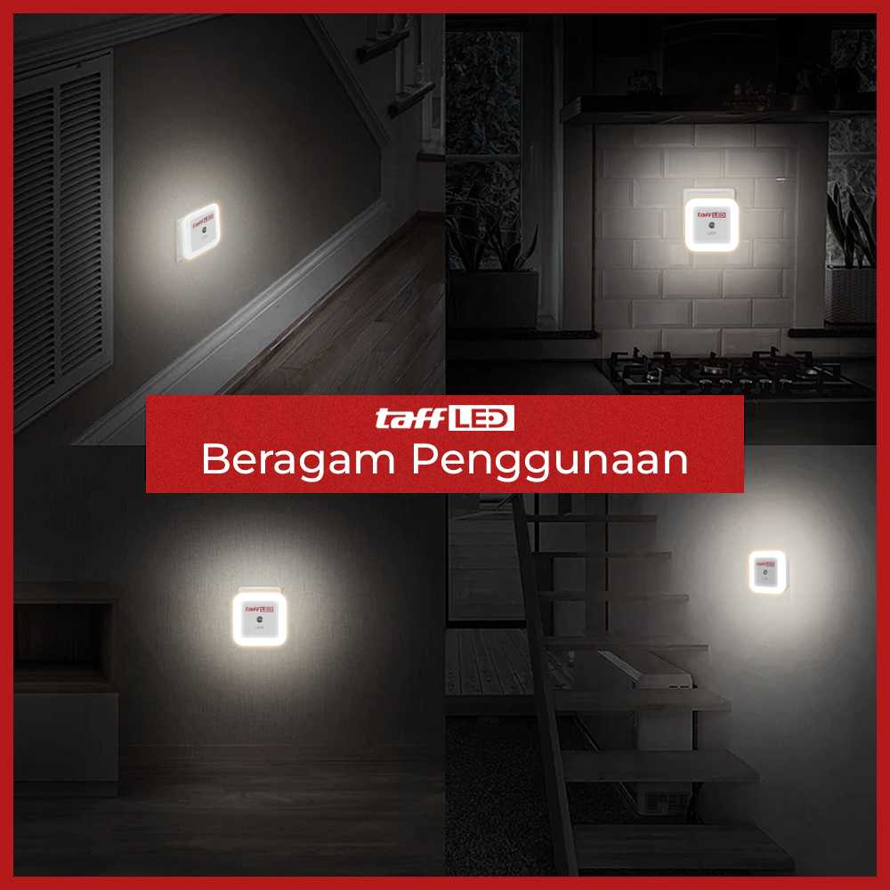 TaffLED Lampu Tidur LED Sensor Cahaya EU Plug Cool White 0.5W 250V - L200 - Gambar 4