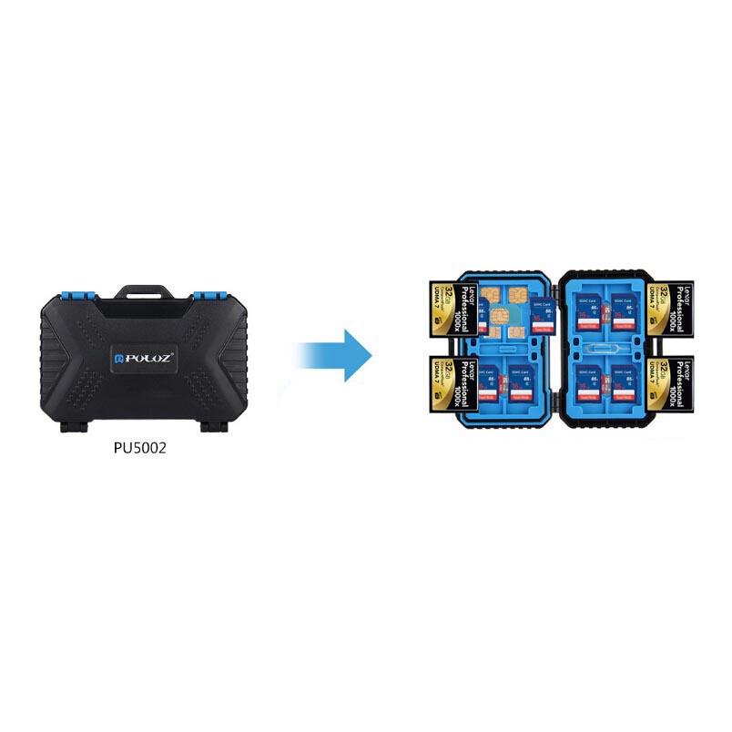 PULUZ Tas Kotak Penyimpanan Memory Card Waterproof - PU5002