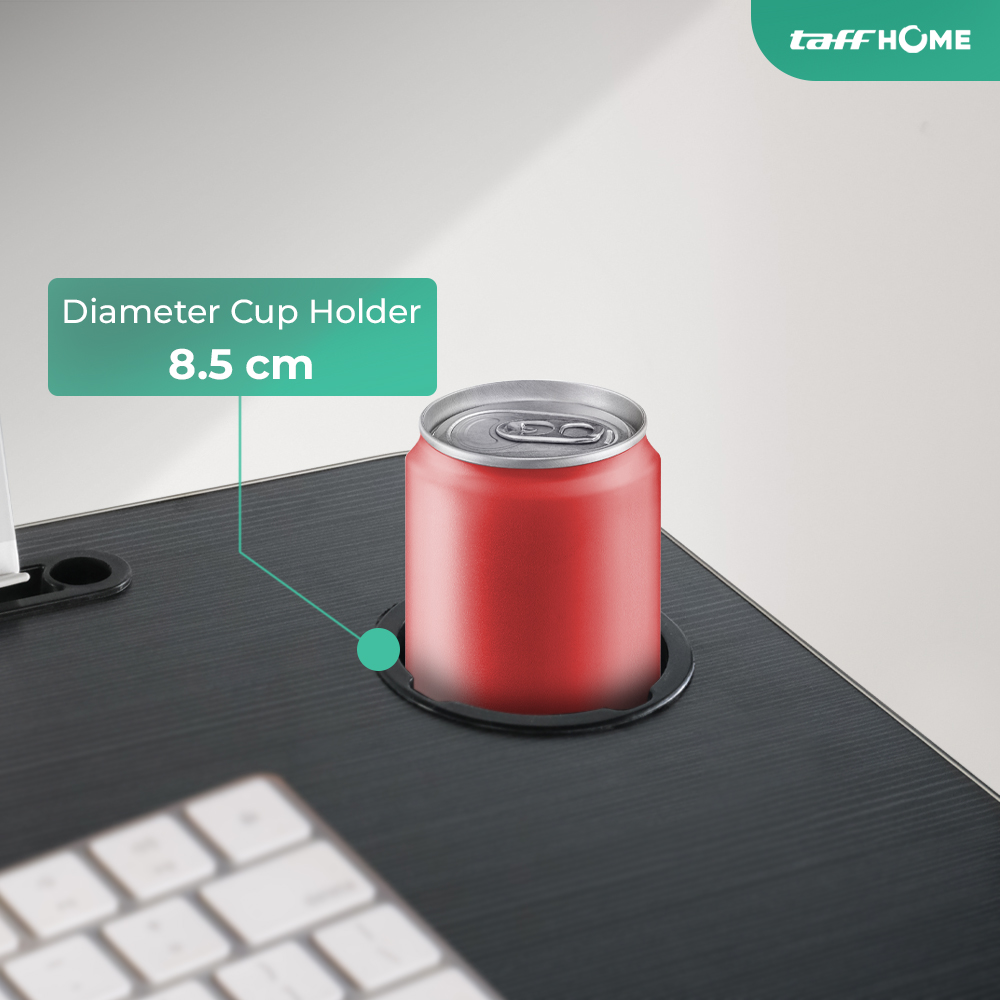 TaffHOME Meja Lipat Laptop Foldable Bed Table with Drawer Cup Holder - BO-67