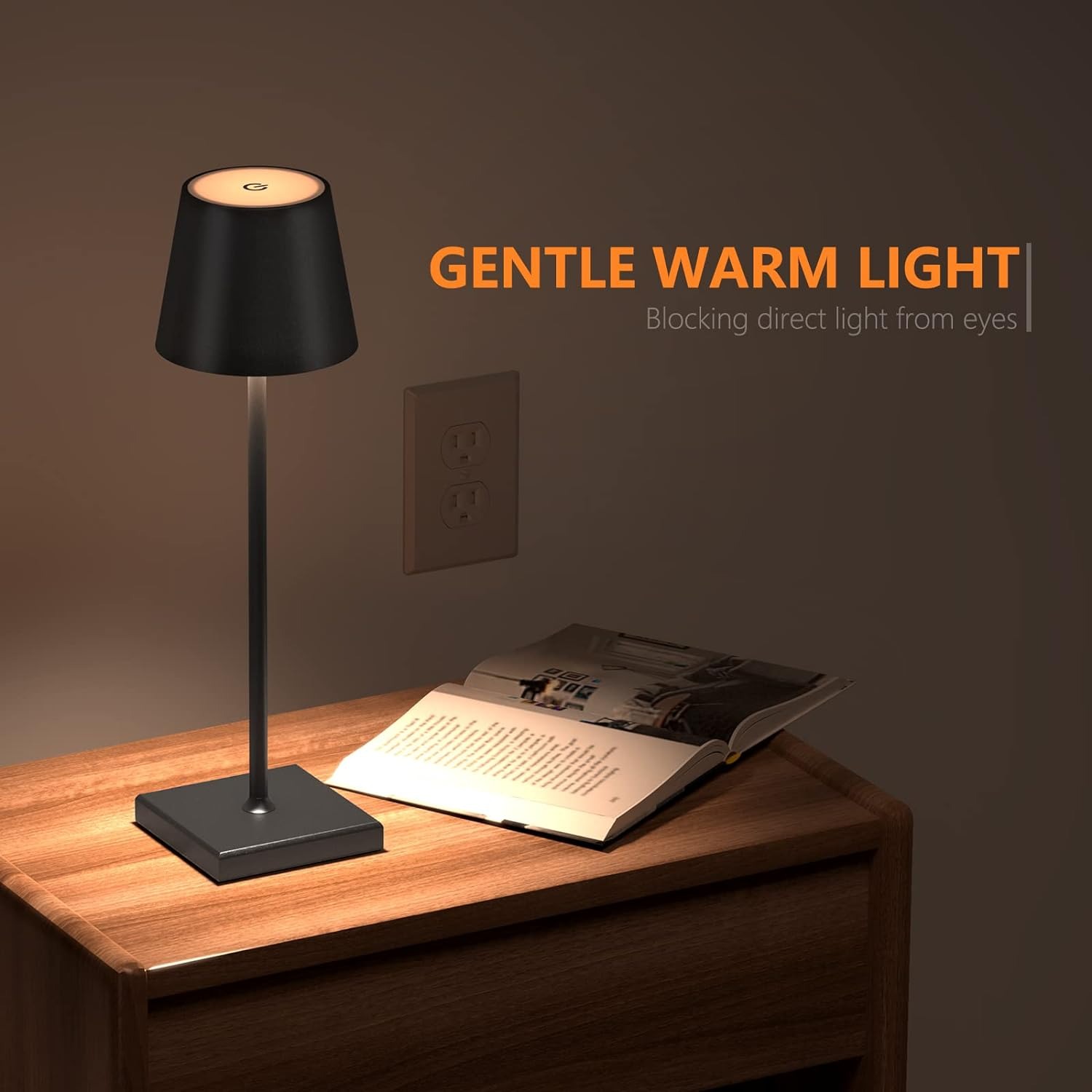 TaffLED Lampu Meja Hias Touch LED Desk USB Rechargeable Tri Color 3W - J420