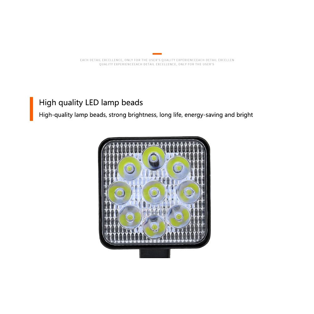 DXZ Lampu Sorot Tembak Mobil LED Floodlight Cool White 6000K IP67 27W - DX9