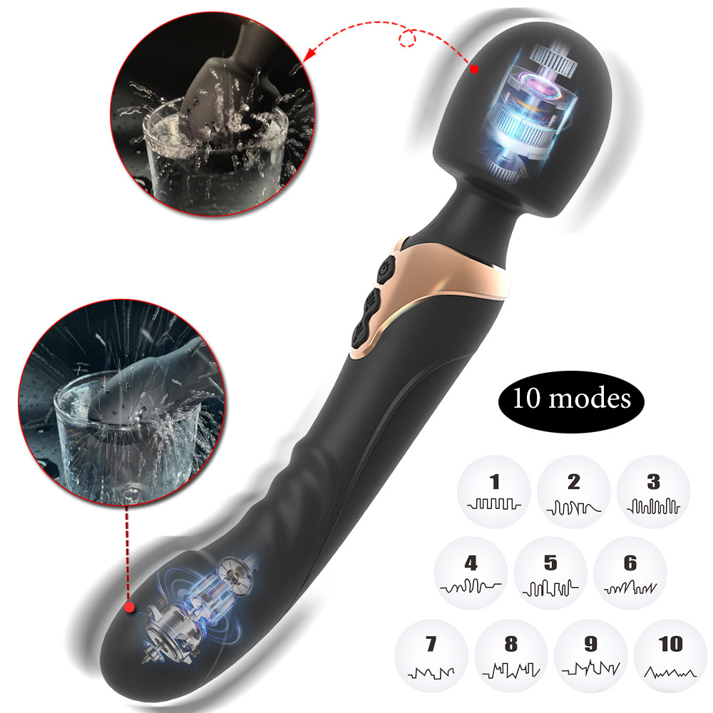 DRANO Alat Pijat Tubuh Elektrik Vibrator 10 Modes USB Waterproof - YP-07