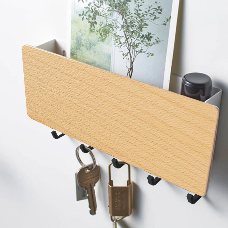 TaffHOME Gantungan Dinding Wall Hook Hanger Wooden 5 Hook - MU20