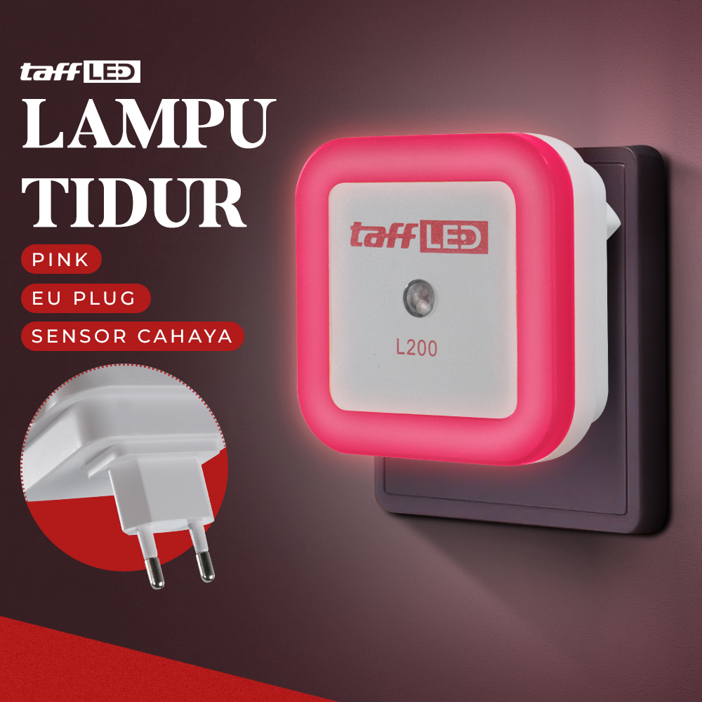TaffLED Lampu Tidur LED EU Plug Sensor Cahaya Cool White 250V 0.5W - L200