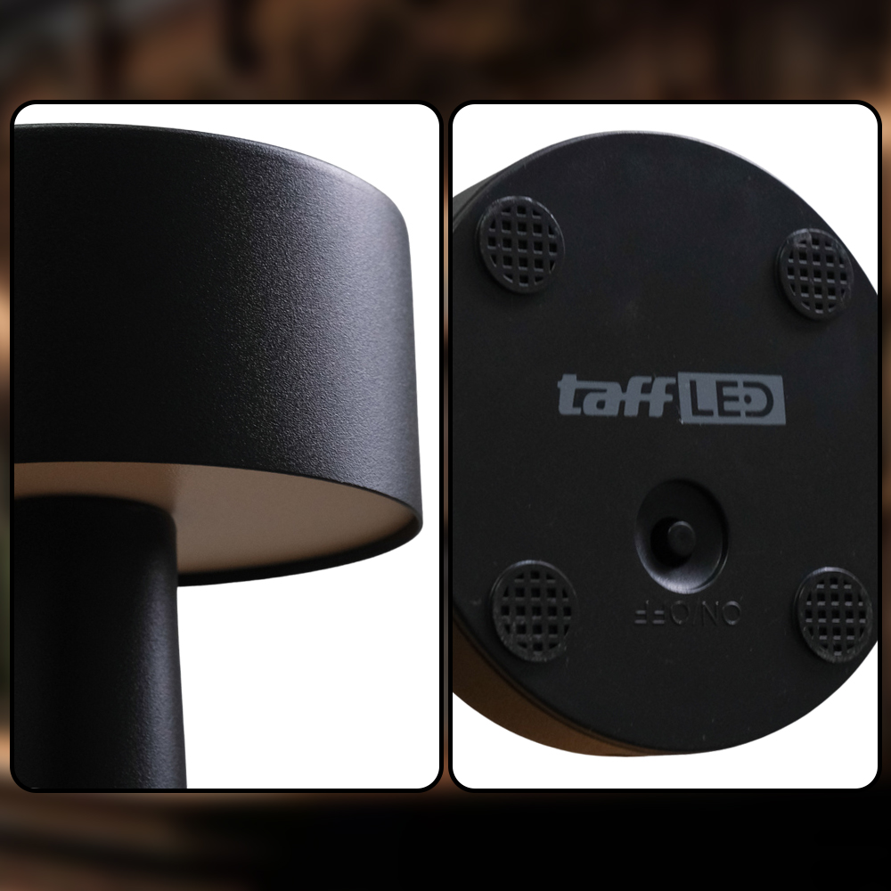 TaffLED Lampu Meja Hias Touch LED USB Rechargeable Tri Color 3W - QS-004