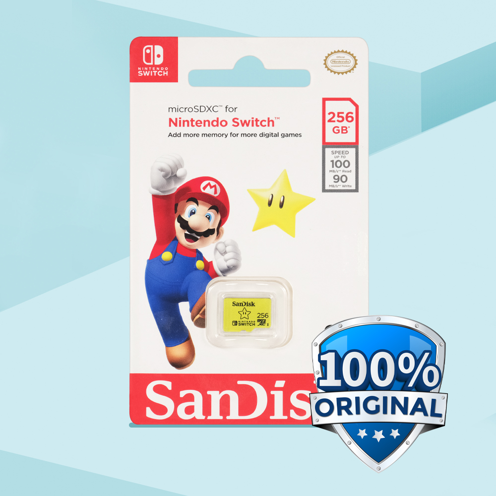 Kartu Memori CCTV MP3 Penyimpanan Nintendo Switch MicroSDXC UHS-1 Class 10 100MB/s - SDSQXAO