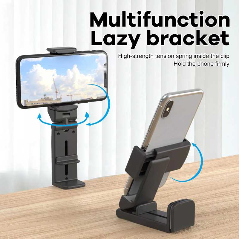 Jual ELENXS Dudukan Smartphone Stand 360 Rotation Desk Clamp