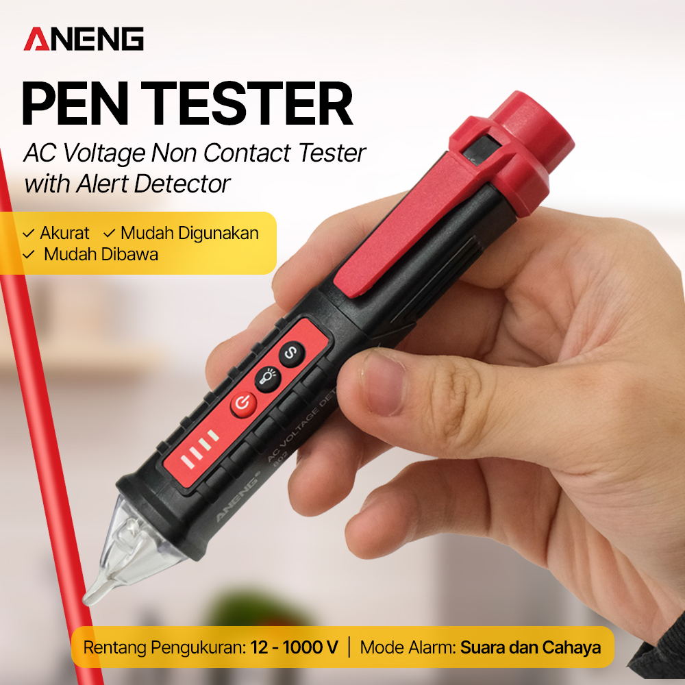 ANENG Tespen Tester Non Contact AC Voltage Alert Detector 12-1000V - VD802