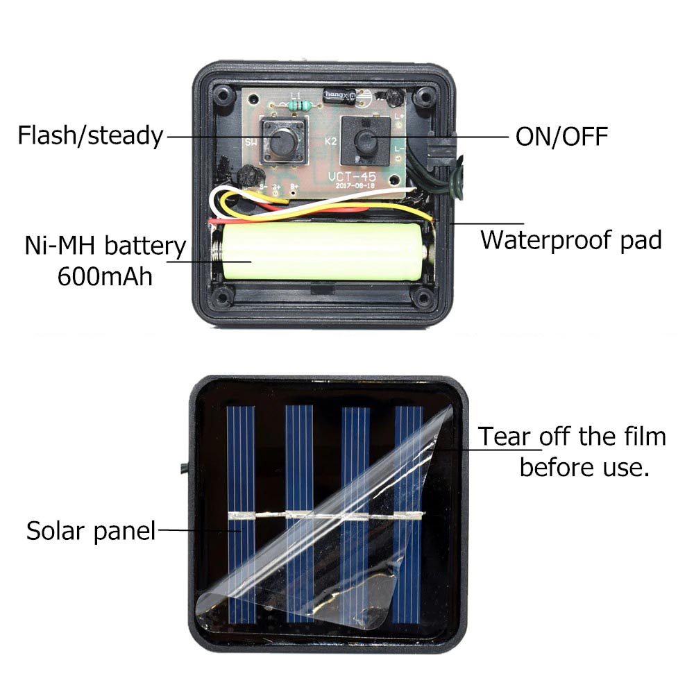 Ousam Lampu Hias String Lights Lampion Solar 20 LED 8 Modes 5M - M202