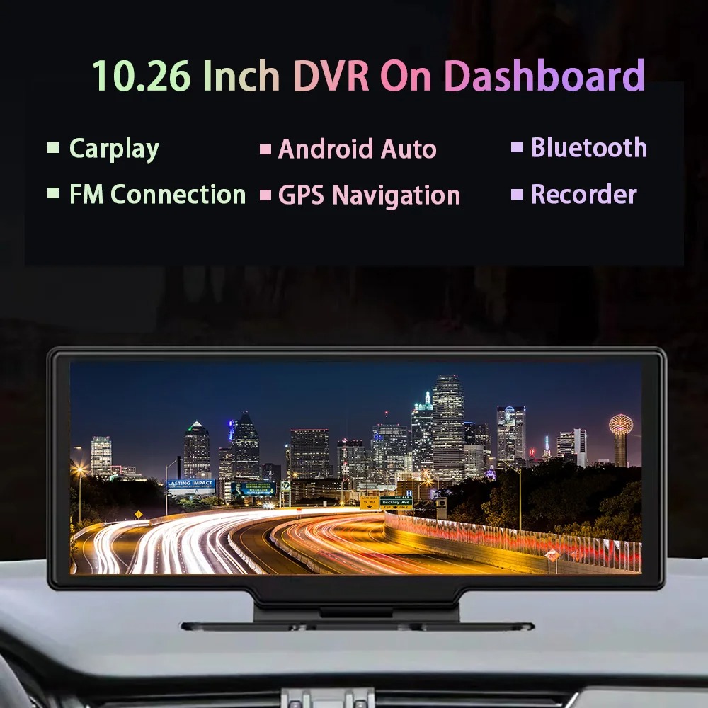 ZOYO Dashcam Dual Camera CarPlay Android Touch Screen 1080P 10.26 Inch - ZY-10