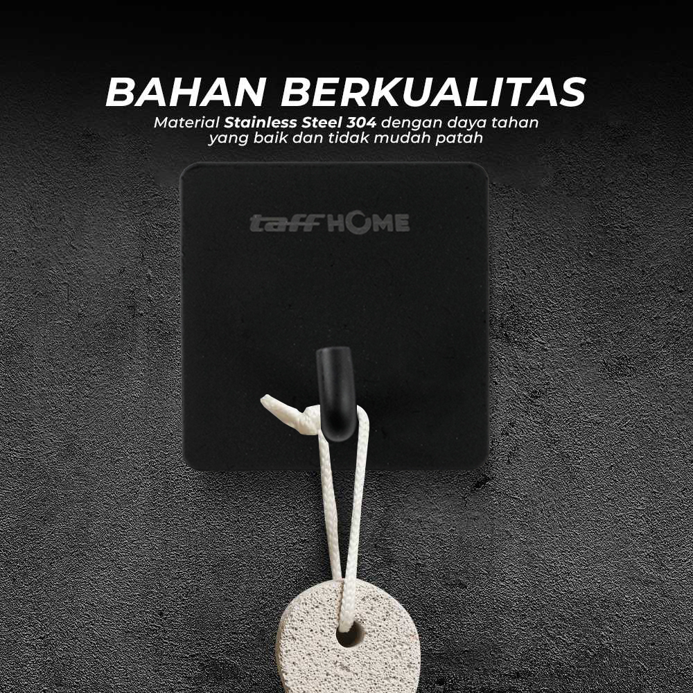 TaffHOME Gantungan Dinding Adhesive Wall Hook Stainless Steel - Z12