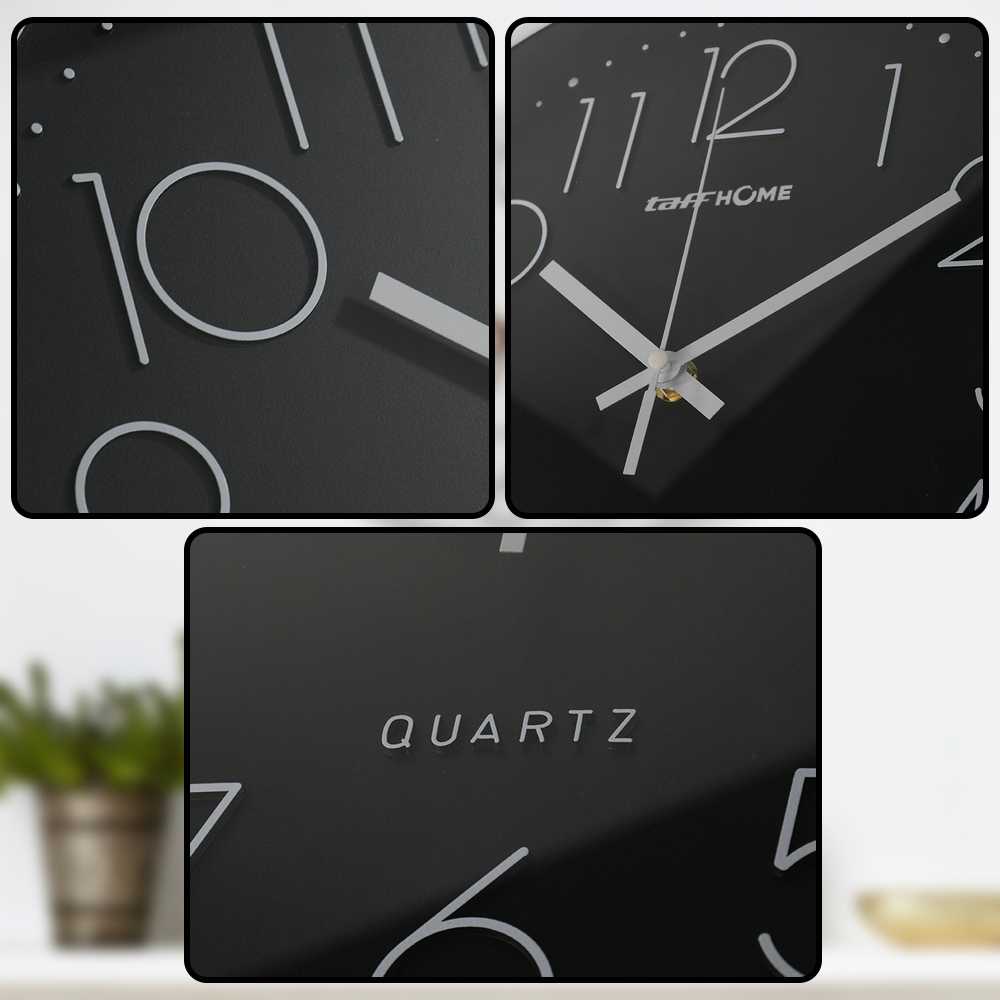 TaffHOME Jam Dinding Bulat Quartz Indoor Wall Clock Round Shape 29cm - MS30 - Gambar 2