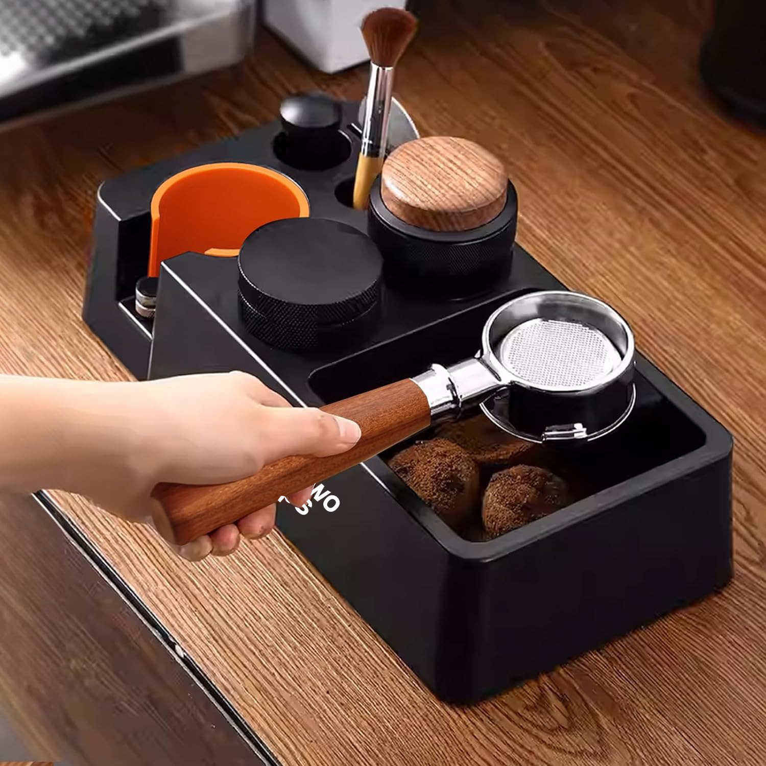 One Two Cups Wadah Ampas Kopi Knock Box with Portafilter Holder - MG34