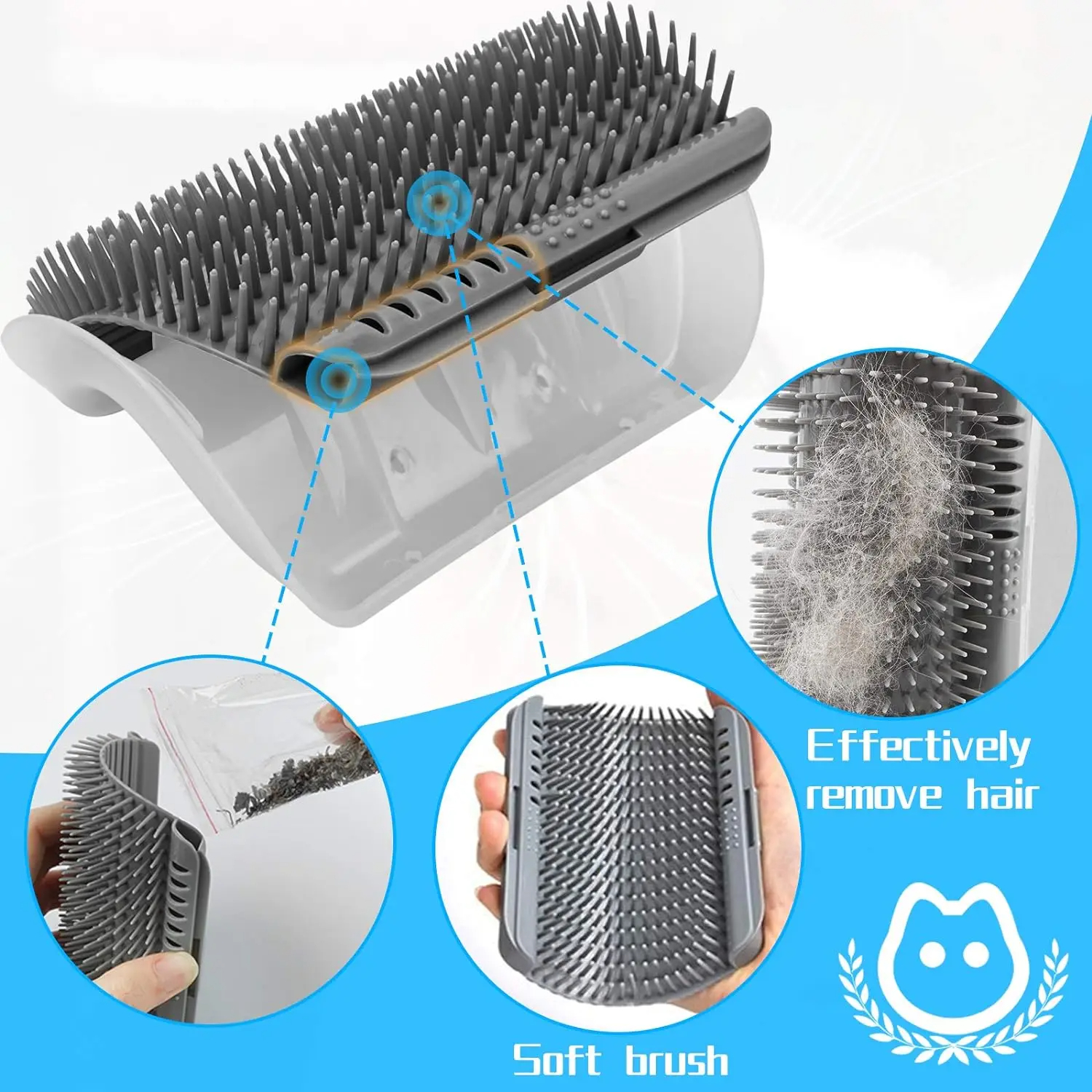 Catit Mainan Sikat Kucing Cat Brush Corner Tickling Comb - MO59