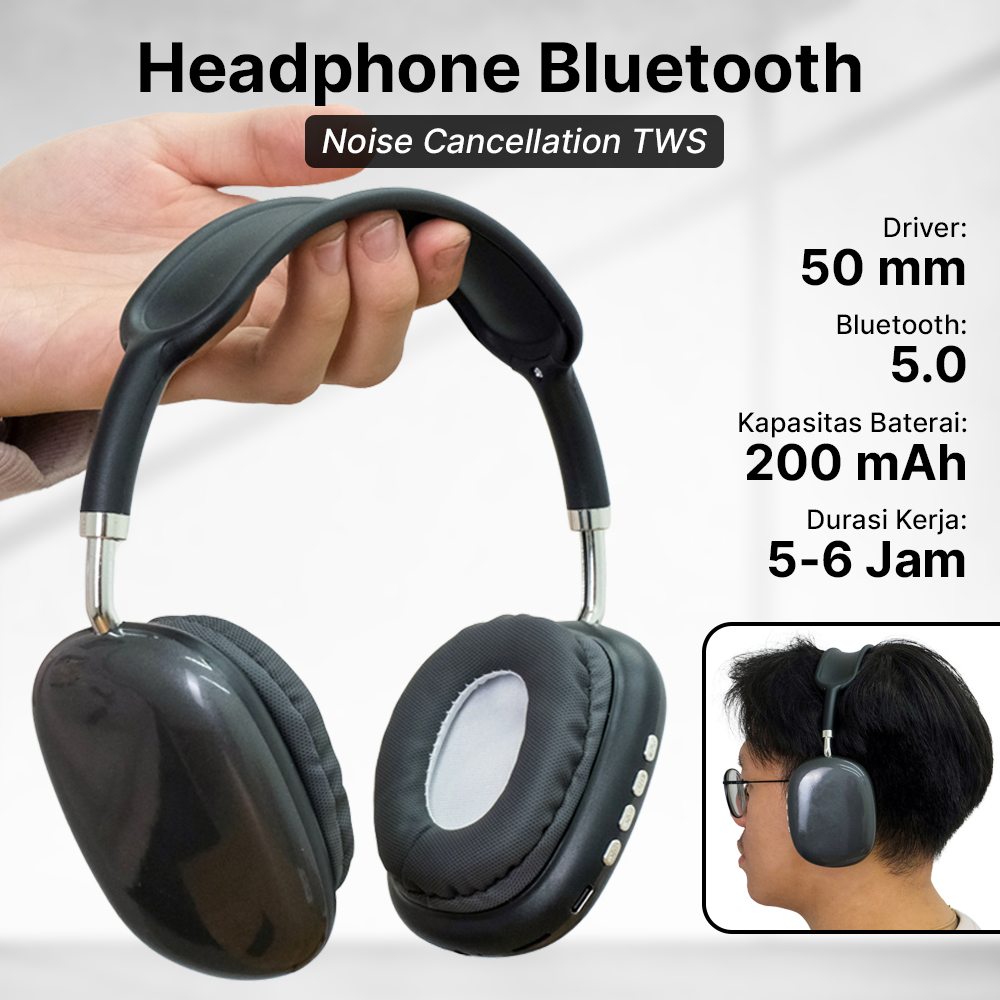 Headphone Bluetooth Gaming TWSTF Card 200mAh - P9