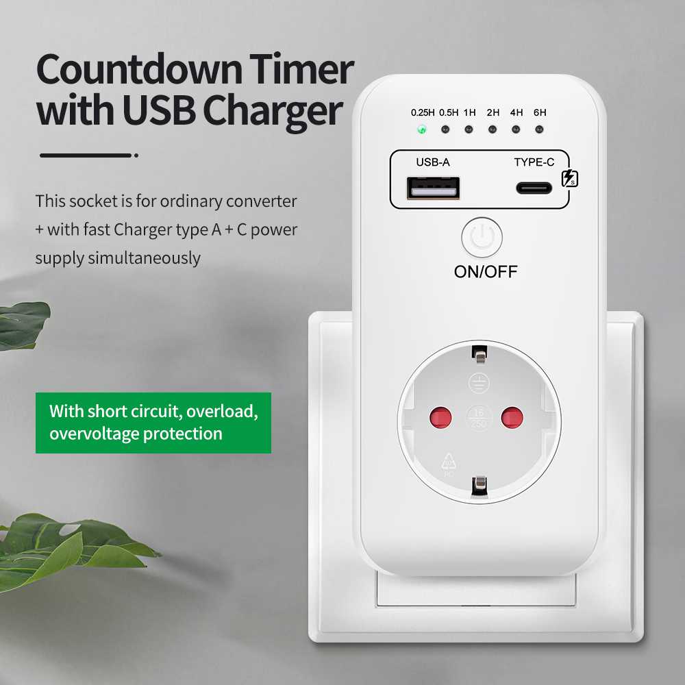 Usb Inline Timer Jual JUANJUAN Stop Kontak Timer Switch Digital USB Type C EU