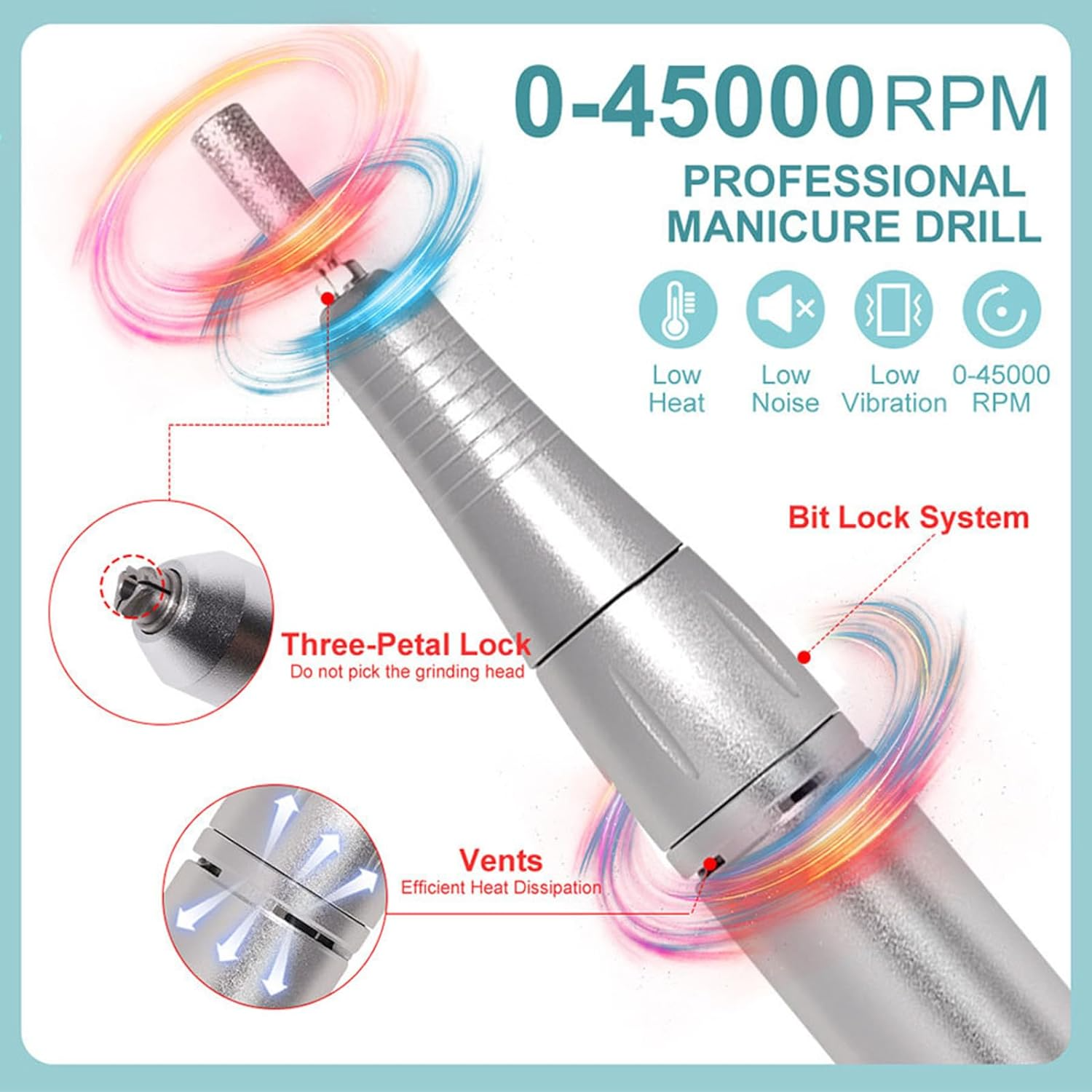 WGB Alat Kikir Kuku Elektrik Nail Polish Drill Machine Rechargeable - V2