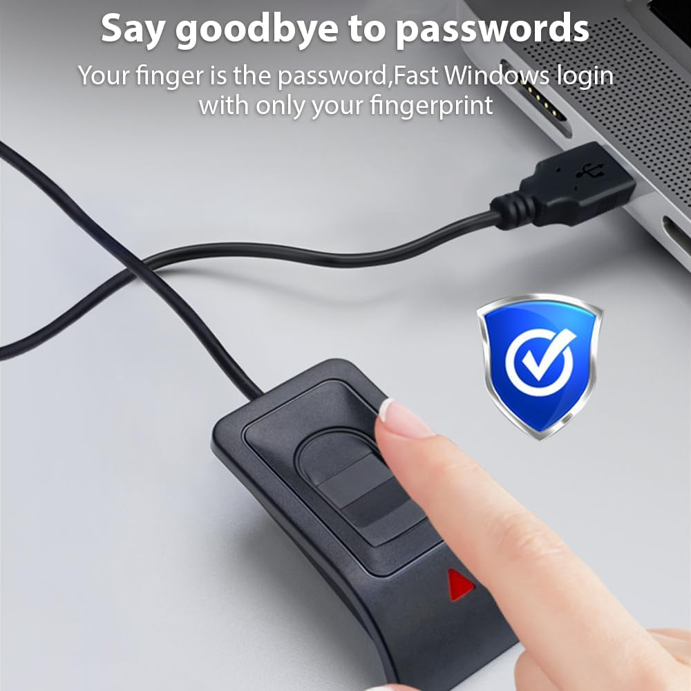 HUIOP Fingerprint Scanner Reader USB Sidik Jari Login Windows Hello - Wa28