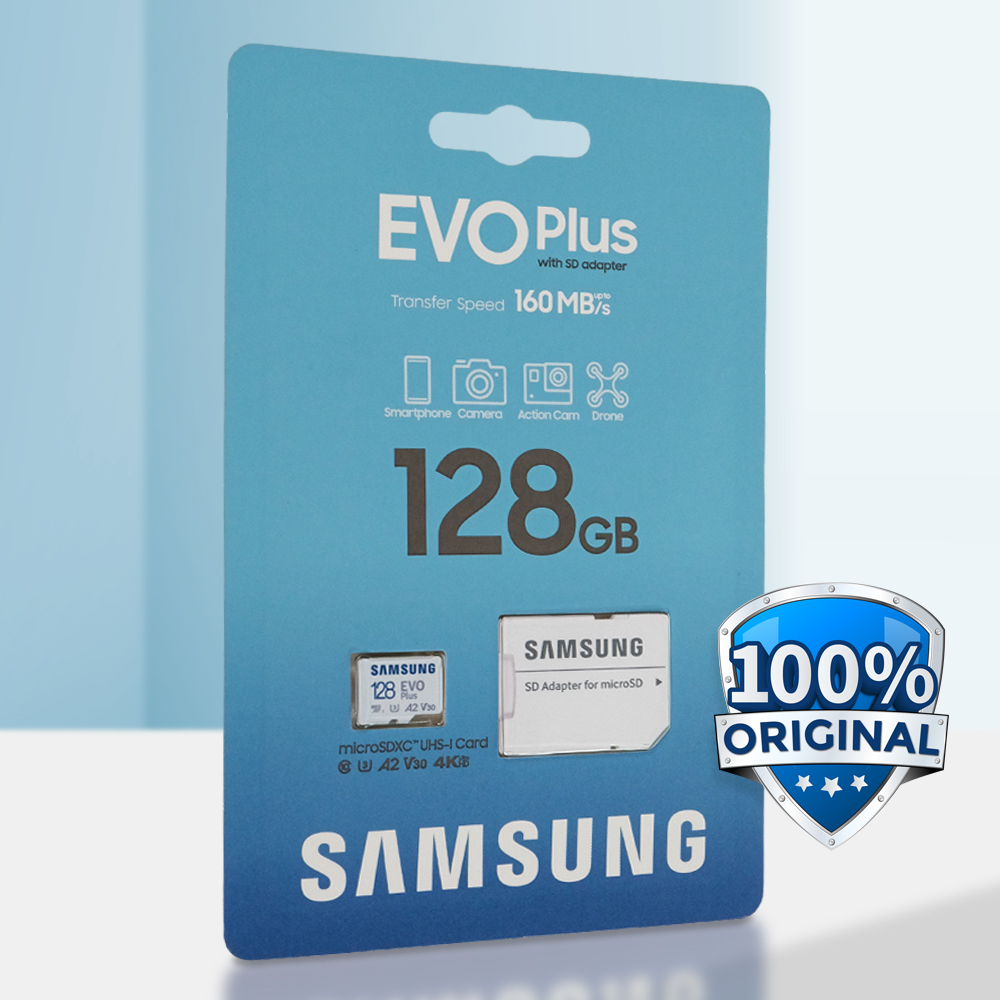 Kartu Memori CCTV MP3 Penyimpanan EVO Plus MicroSD U3 V30 A2 160MB/s with Adapter