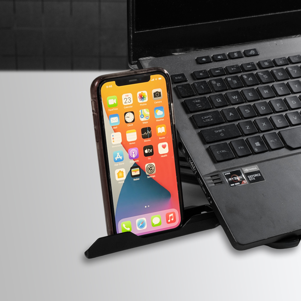 ICE COOREL Laptop Stand Adjustable Angle with Smartphone Holder - E5