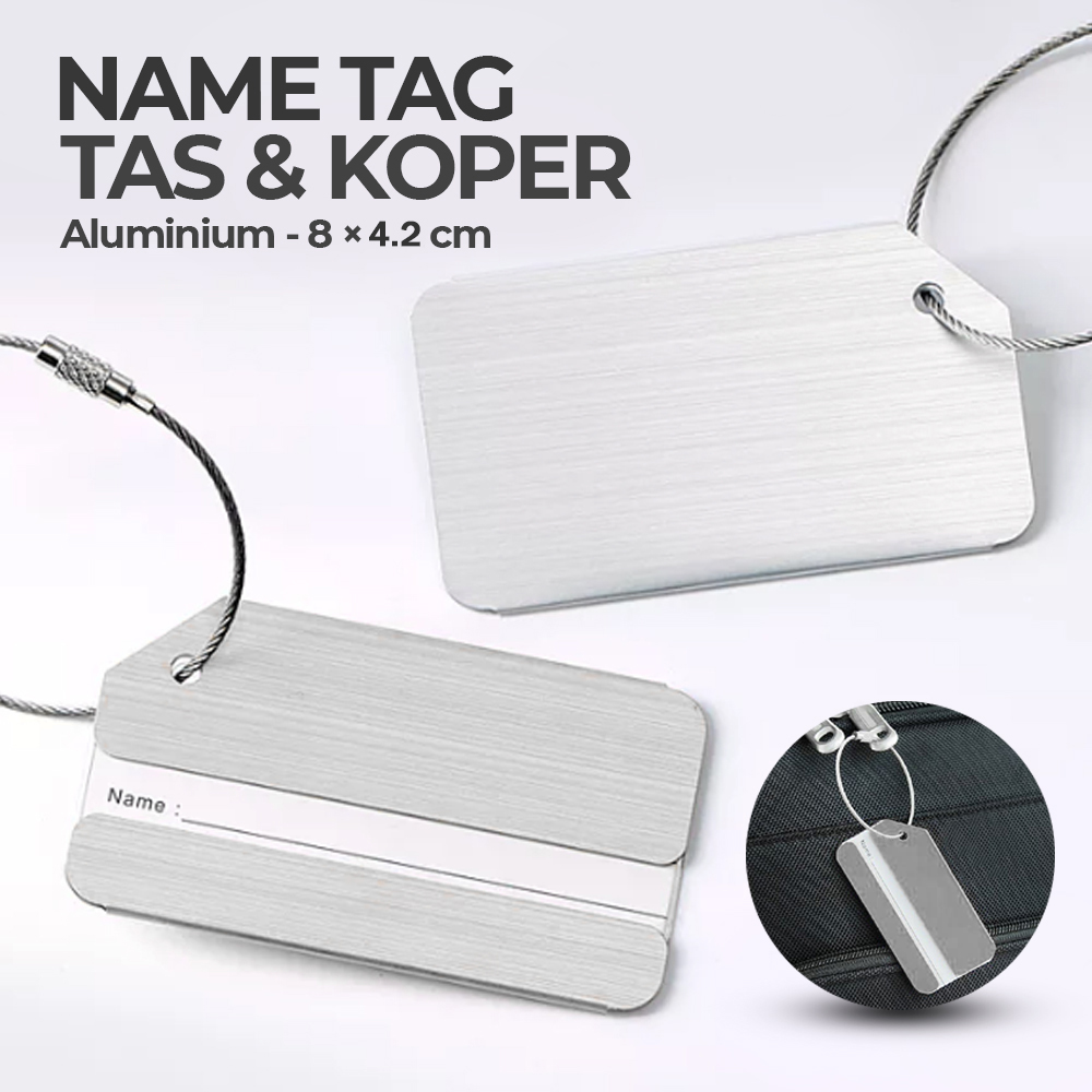 HEBA Tag Koper Gantungan Penanda Tas Luggage Name Tag Bag Aluminium - 608