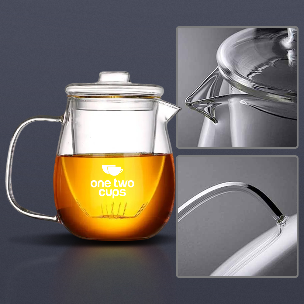 One Two Cups Teko Teh Pitcher Chinese Tea Tahan Panas Api with Filter - K77