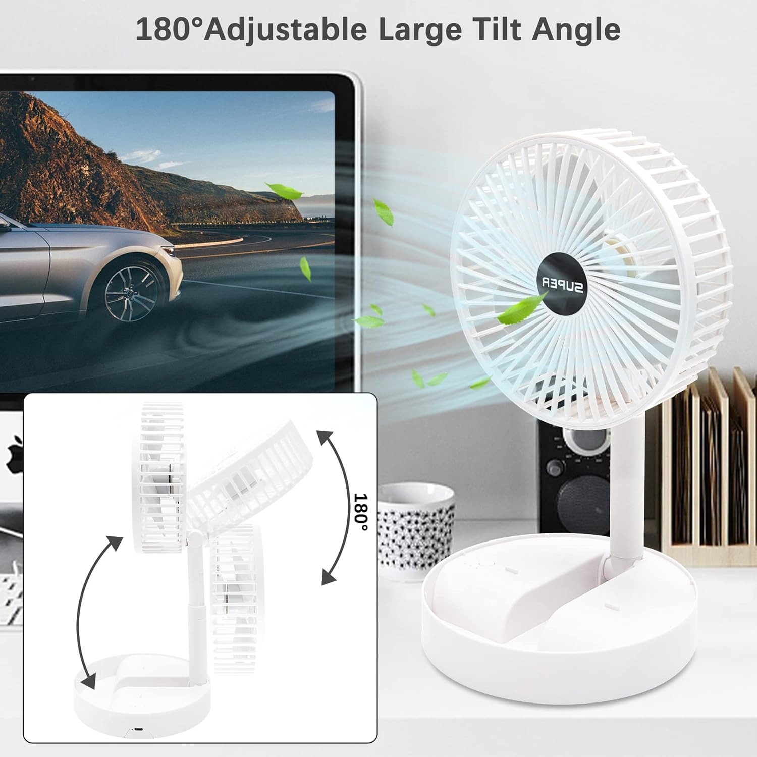 ZAOXI Kipas Angin Meja Portable Desk Fan USB 6.5 Inch 4.5W - A8