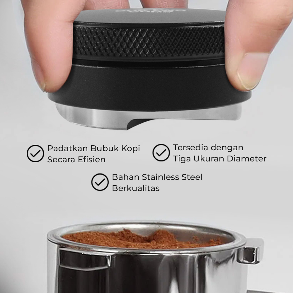 One Two Cups Tamper Kopi Triangle Press Coffee Powder Stainless Steel - 3153