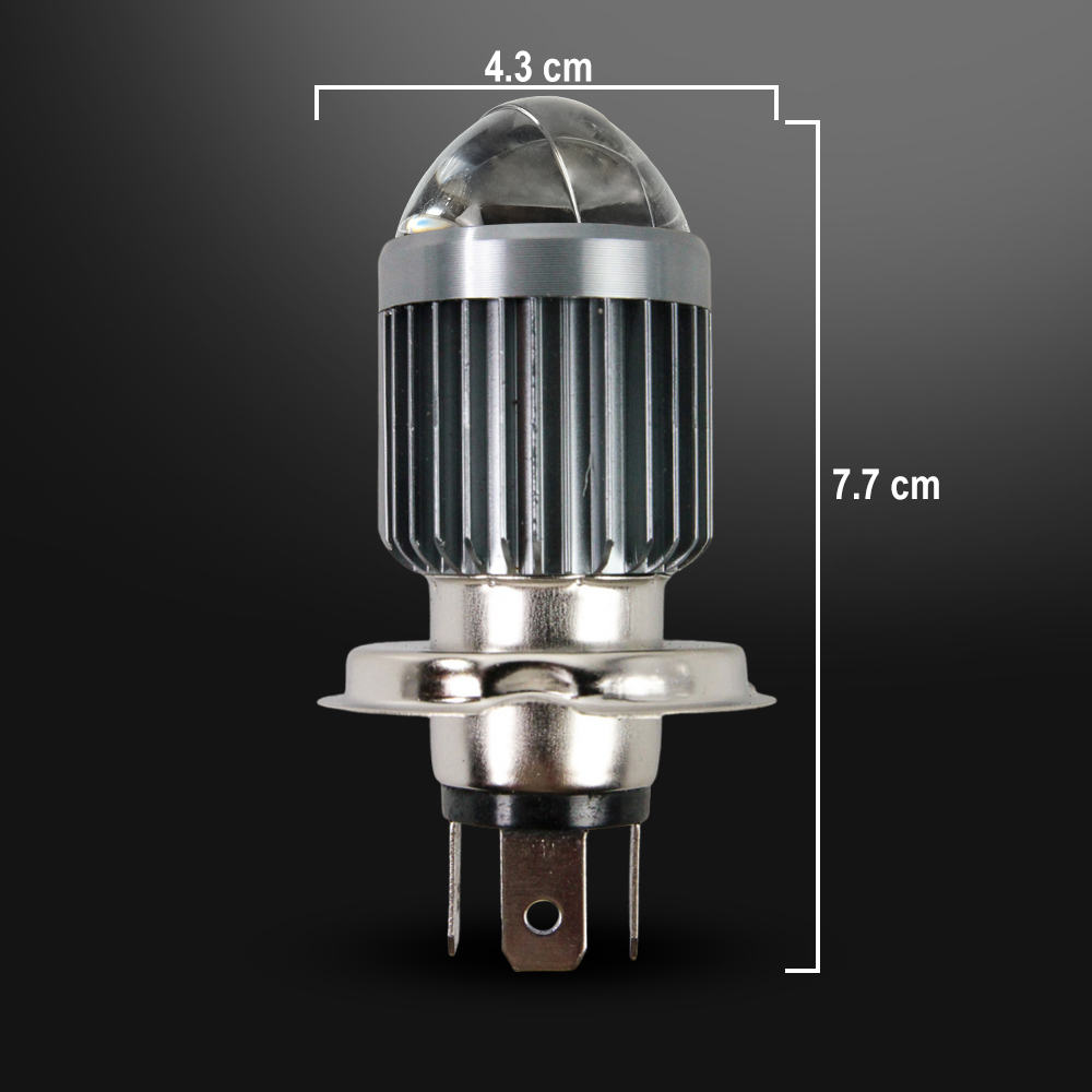 REDCAR Lampu Depan Motor LED Headlamp High Low Beam 2 Color Light H4 - L4