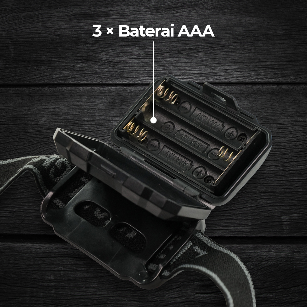 TaffLED Headlamp LED Multifunction Outdoor Lighting 3W - GD63