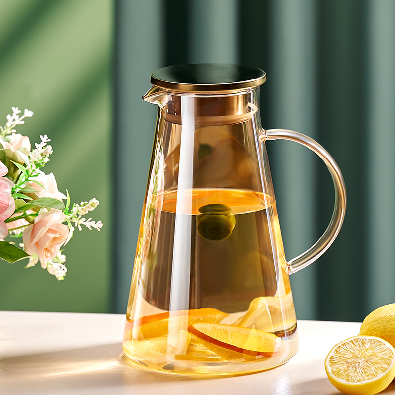 GIANXI Teko Pitcher Kaca Tahan Panas Api Water Jug 1.8L with 2 Cups - GX18