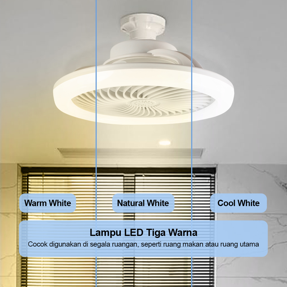 JOYINLED Kipas Angin Gantung Lampu LED 3in1 Color with Remote Control - JOY31