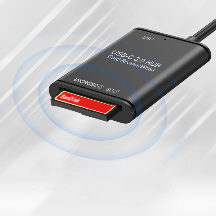 ISFIRDAY Card Reader 3in1 USB Type C 3.0 OTG MicroSD - YC-500