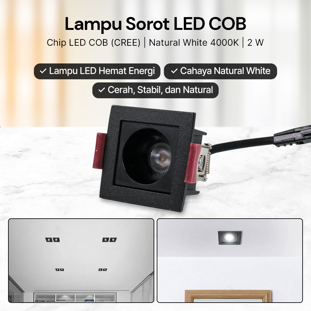 Shengdao Lampu Sorot LED COB Plafon Downlight Natural White 4000K - OM220