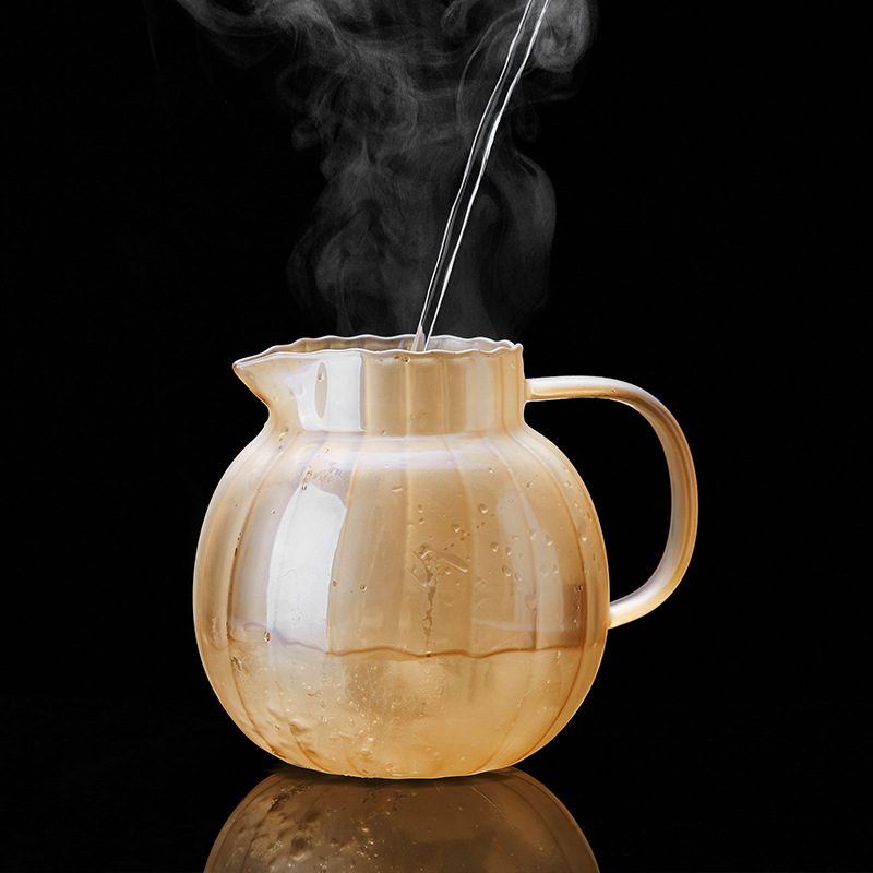 Yarlung Teko Teh Kaca Tahan Panas Api Glass Teapot 1.3L with 2 Cups - YL13
