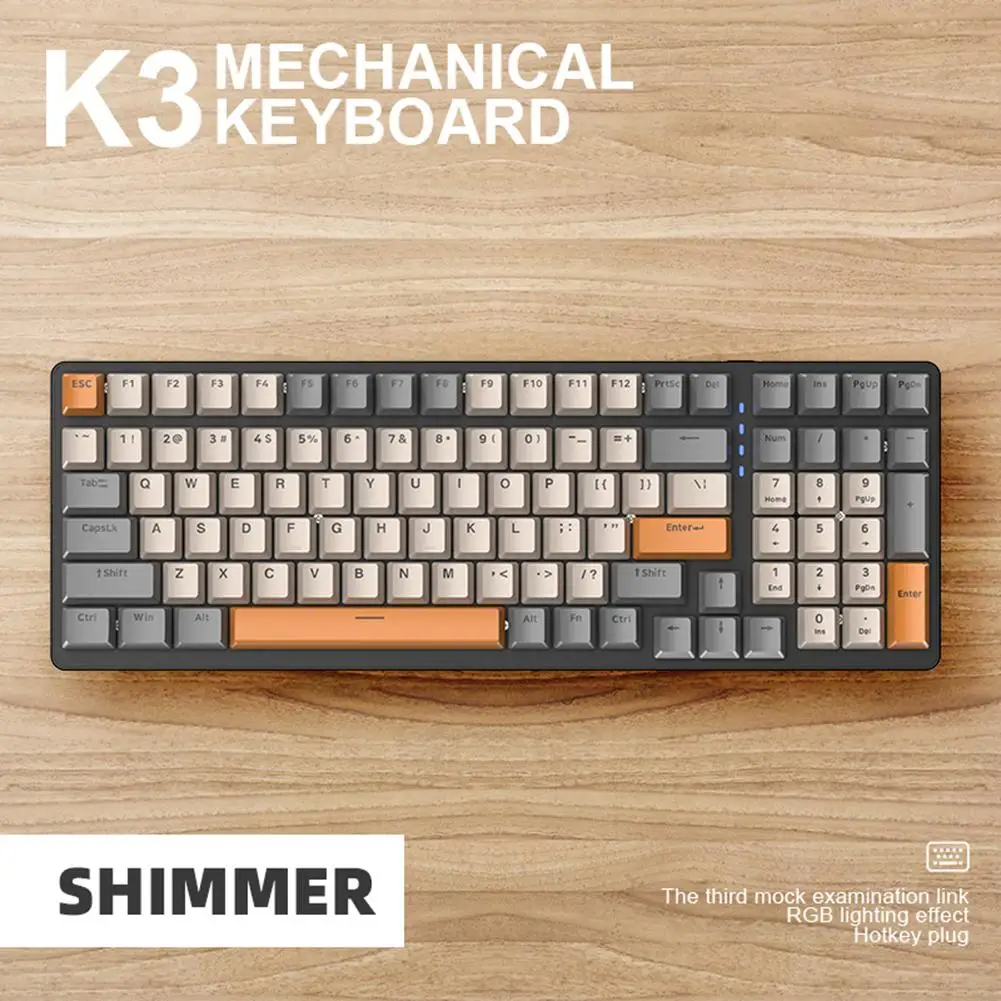 ZIYOULANG Keyboard Gaming Mechanical Wired USB RGB Red Axis Switch - K3