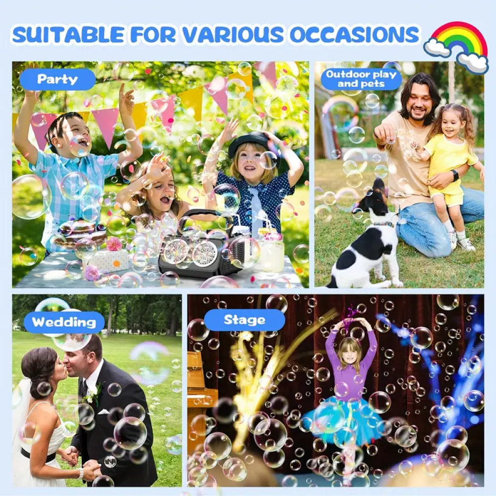 JH Mesin Pembuat Gelembung 2in1 Automatic Stage Bubble Machine 5V - RR160