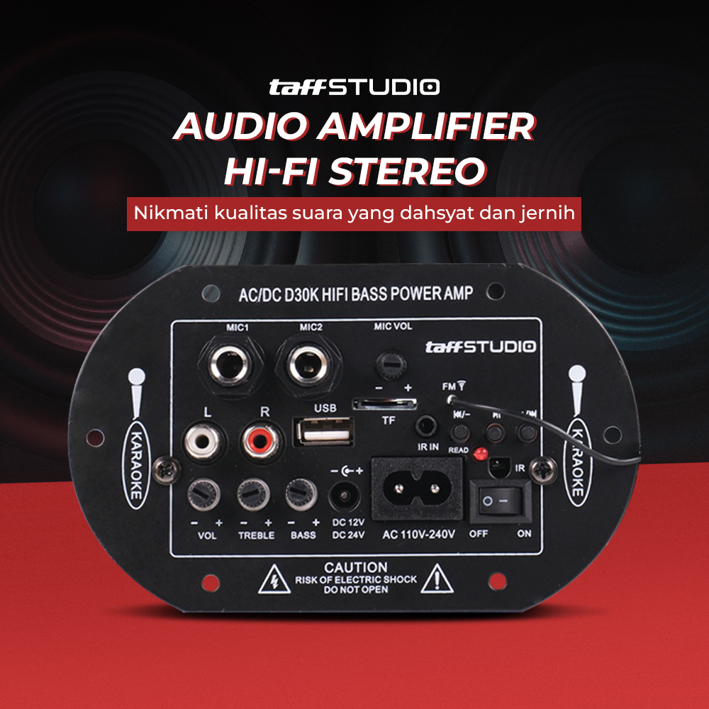 TaffSTUDIO Amplifier Board Audio Bluetooth Subwoofer DIY 35W - D30K