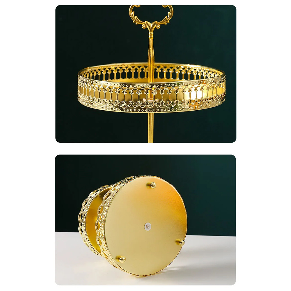 Sundries Rak Kue Susun 2 Tingkat Detachable Plate Cake Stand Display - SD2