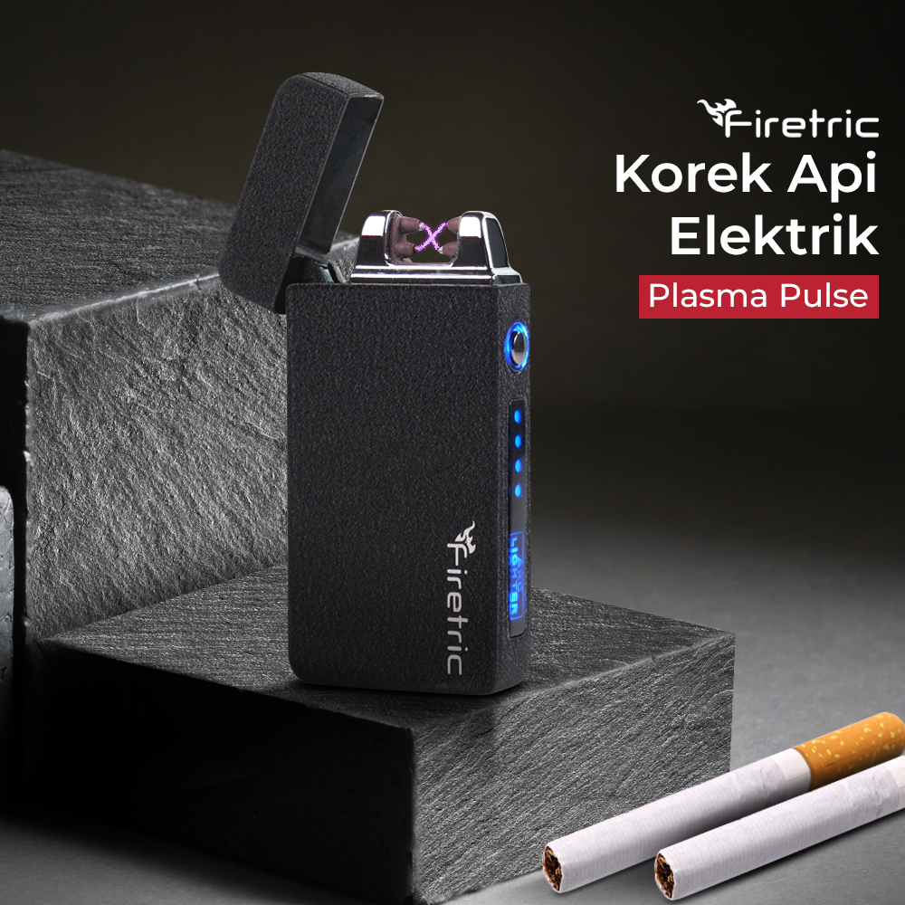Firetric Korek Api Elektrik Pulse Plasma Cross Double Arc Lighter ...